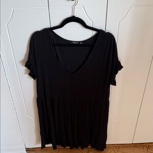 Boohoo Black Short Sleeve Dress